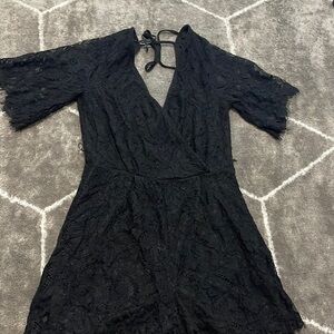 Black lace romper